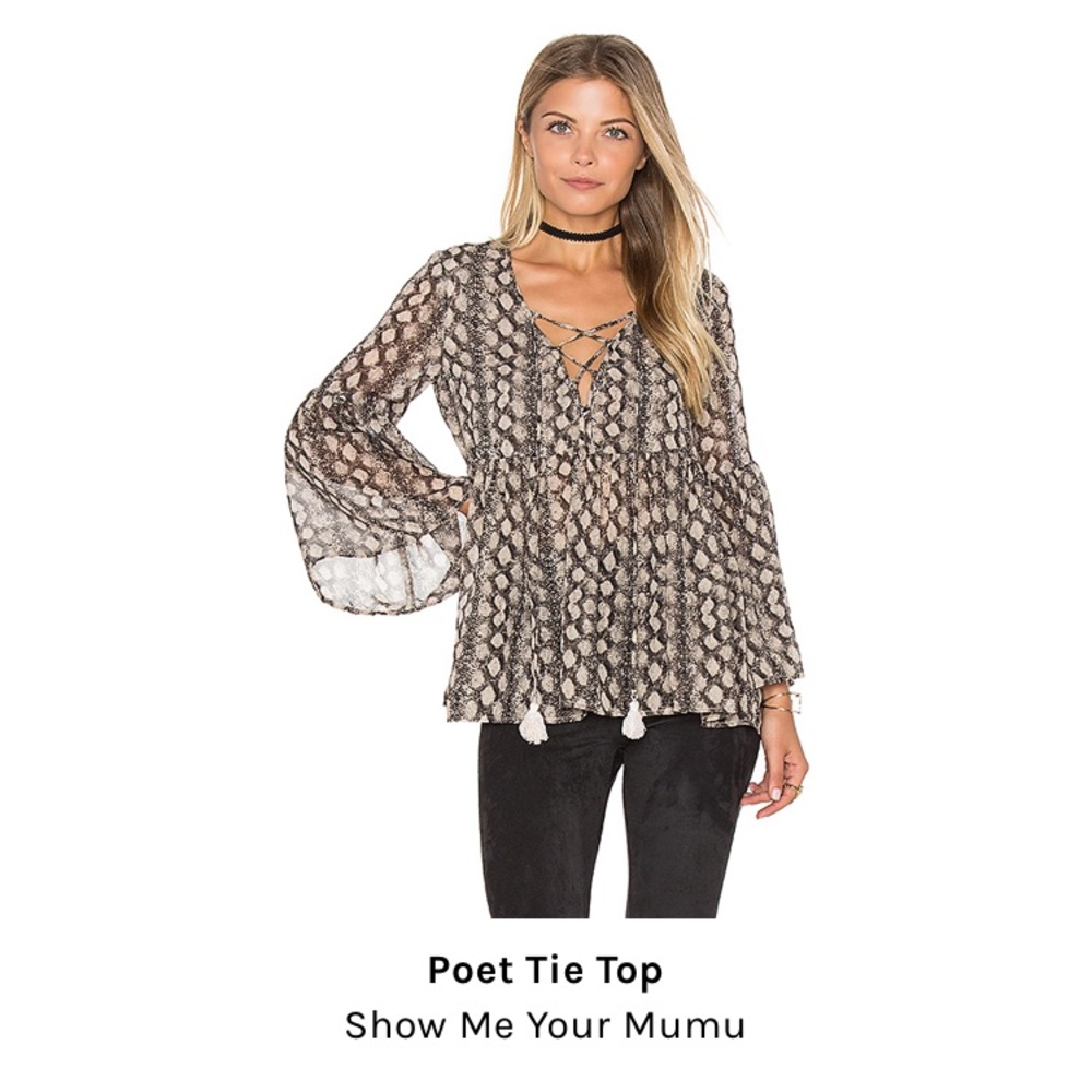 Show Me Your MuMu snake print blouse